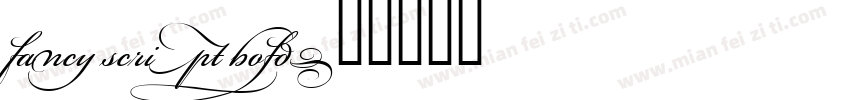 fancy script bold字体转换